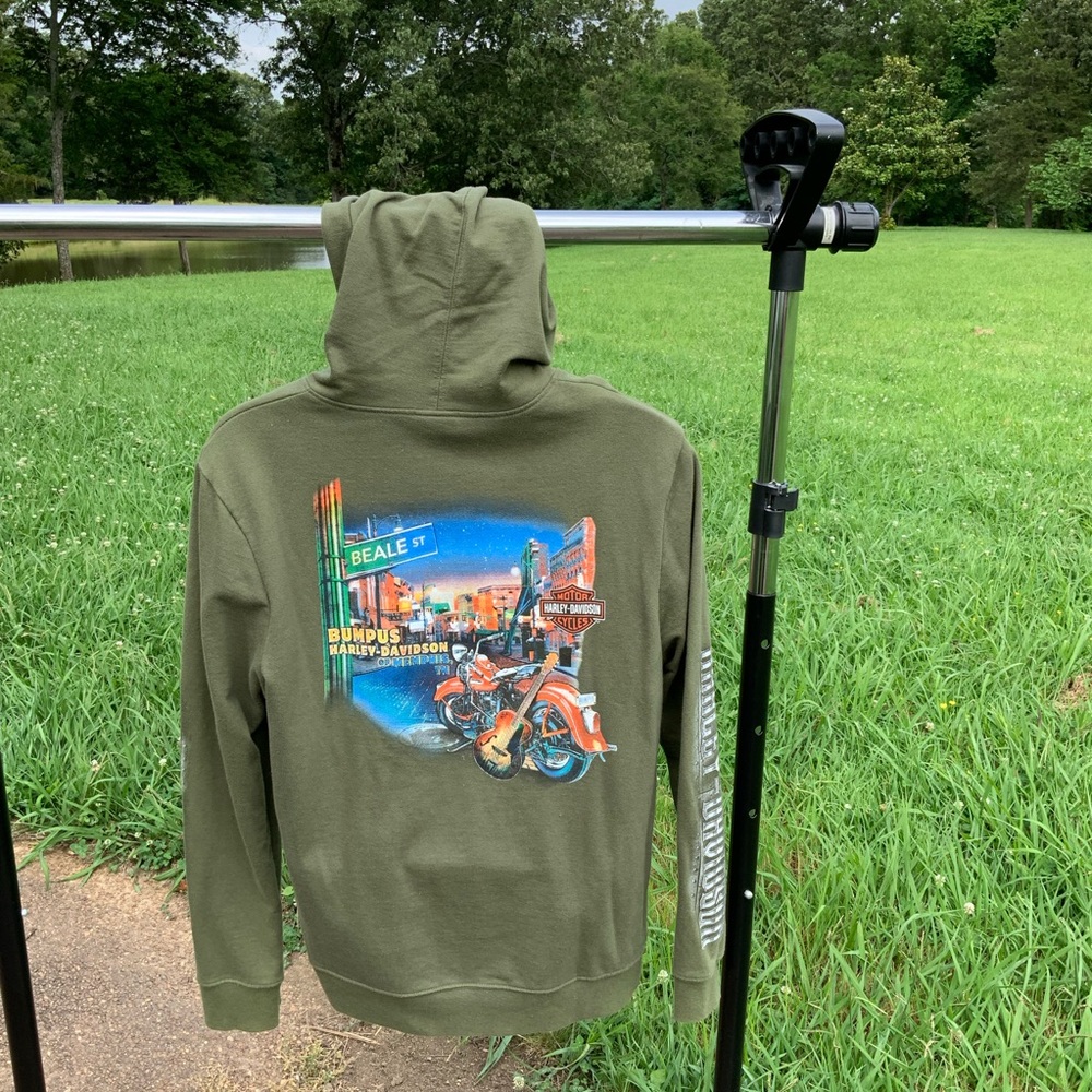 Harley Davidson BEALE STREET MEMPHIS Hoodie Womens Size L VIBRANT POP OF COLOR - Picture 10 of 10